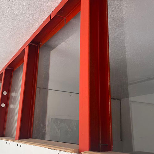 the details in the room have a accent colour